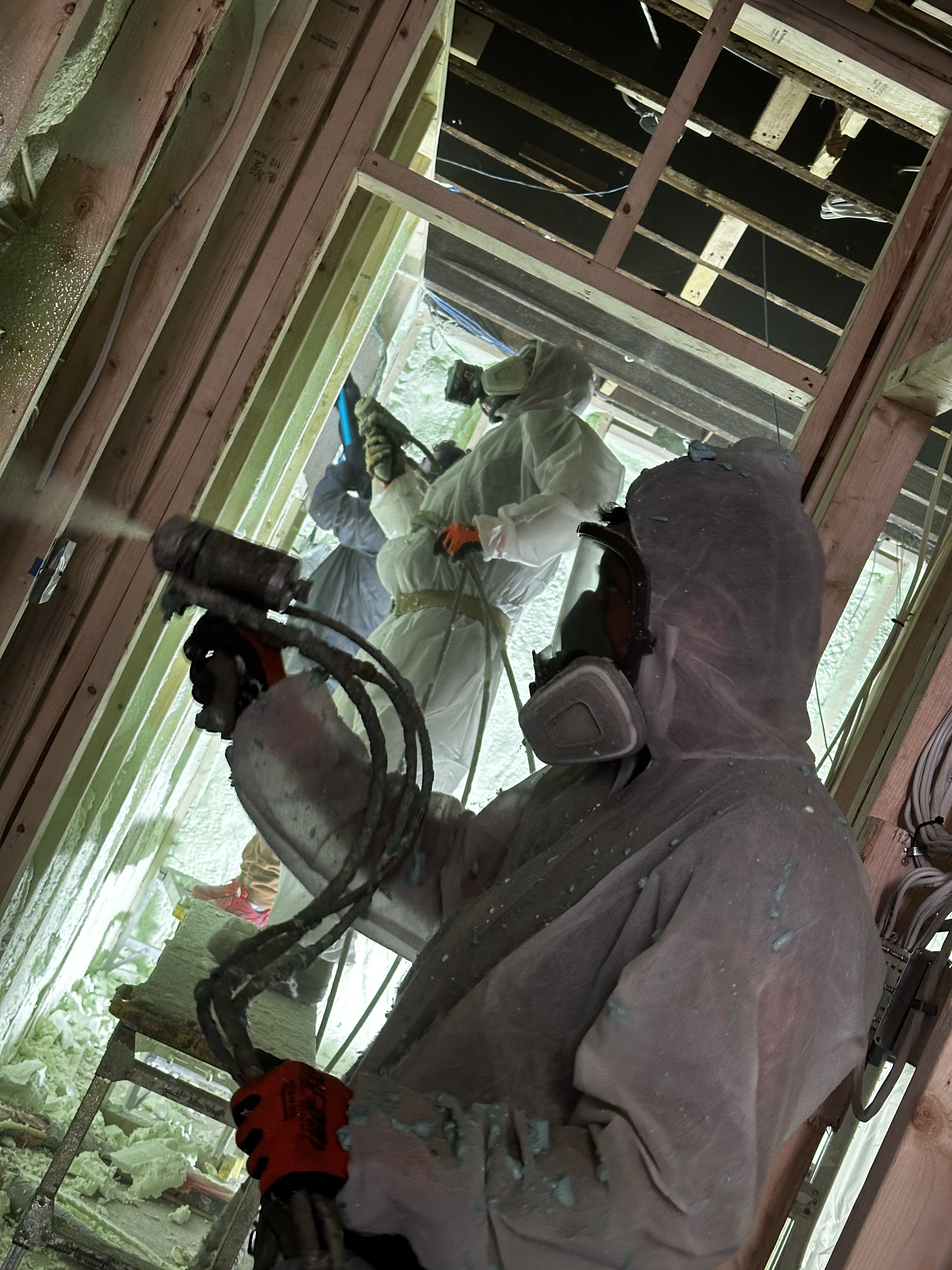 Spray foam application